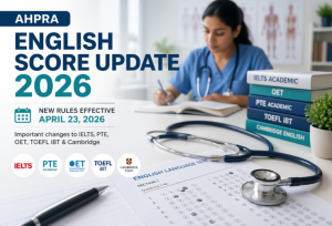 AHPRA Announces Major English Test Score Updates Effective April 23, 2026