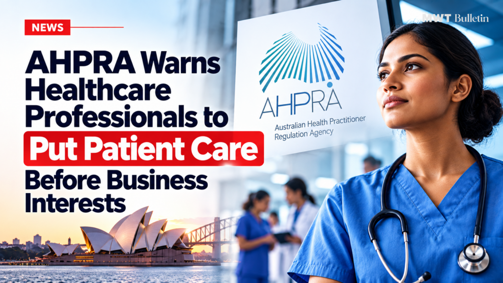 AHPRA Warns Healthcare Professionals to Put Patient Care Before Business Interests 