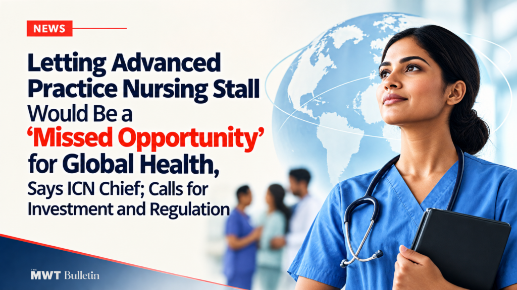 Letting Advanced Practice Nursing Stall Would Be a ‘Missed Opportunity’ for Global Health, Says ICN Chief; Calls for Investment and Regulation 