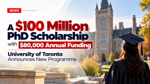 University Of Toronto Announces $100M Scholarship Programme For PhD Scholars